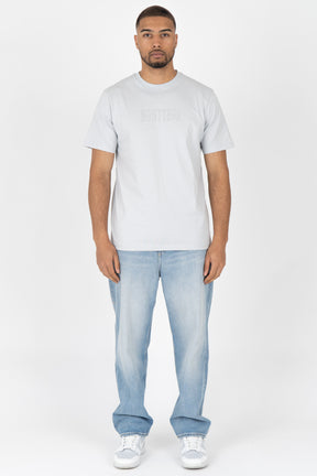 EMBROIDERED T-SHIRT REGULAR / ICE BLUE